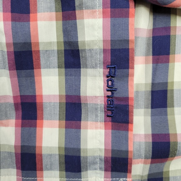 Rohan Fenland Shirt Mens 2XL Blue Red Plaid Long Sleeve Button Up Stretch - Picture 4 of 8